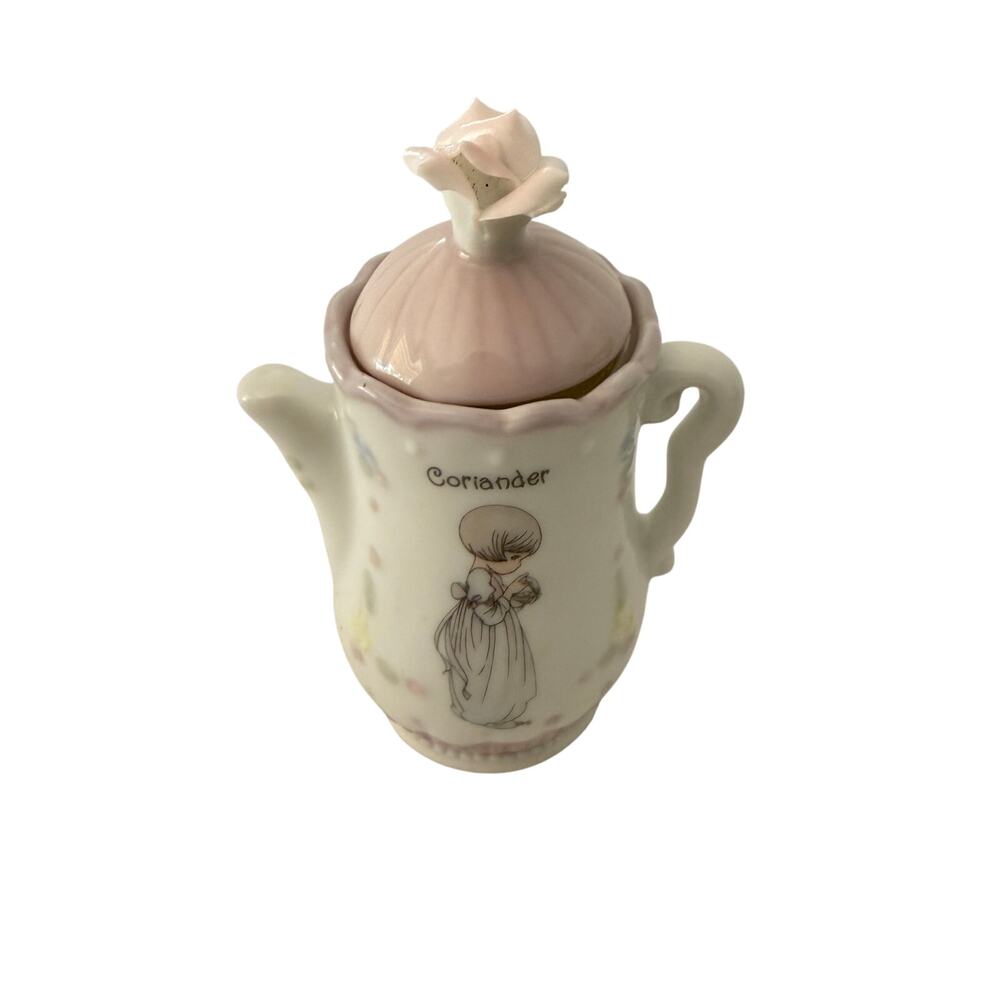 Precious Moments 1995 Porcelain Teapot Spice Jar for Coriander